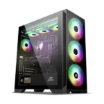 Ant Esports ICE-590TG ARGB (E-ATX) Mid Tower Cabinet (Black) Main